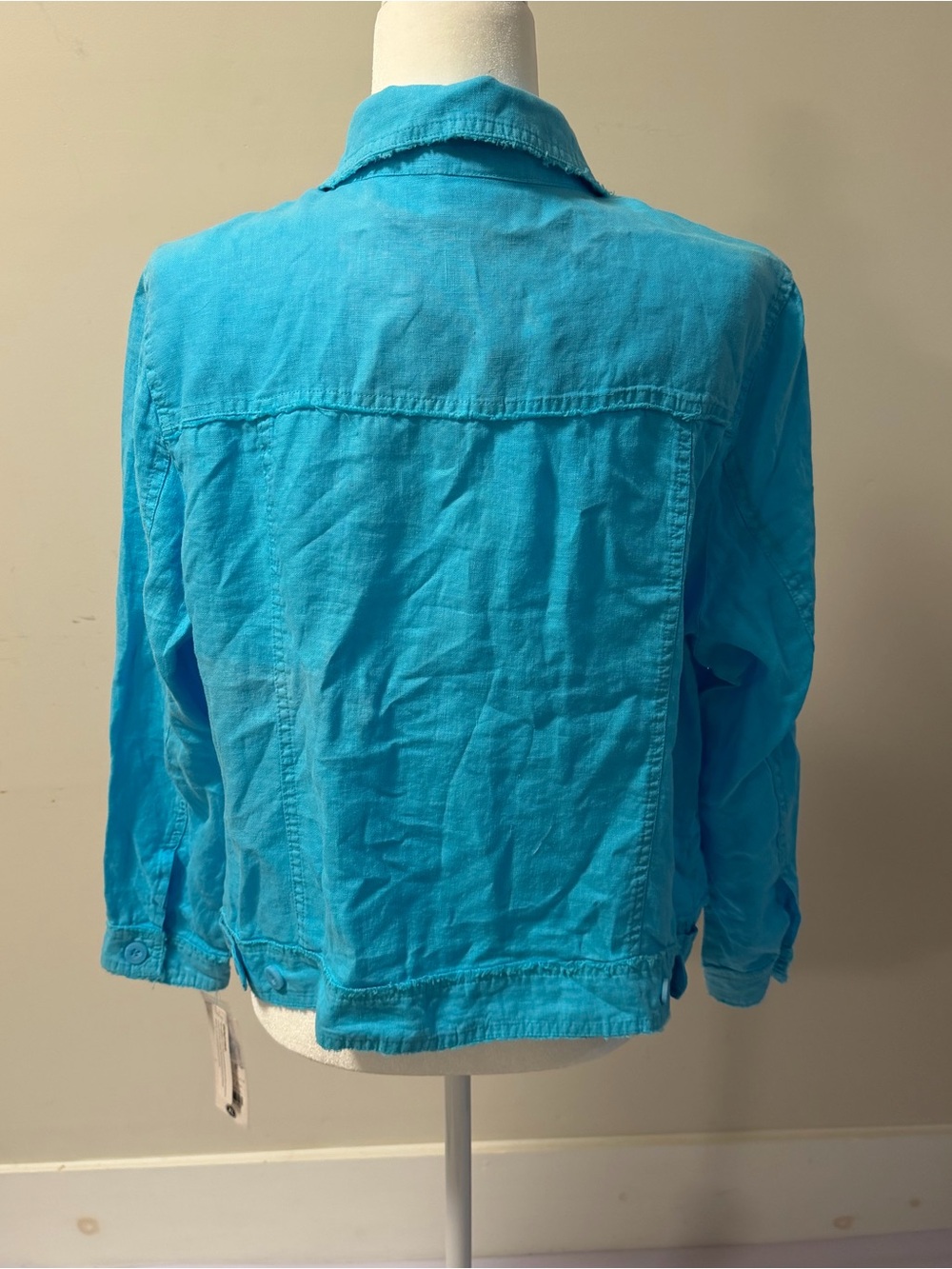 Lulu B Linen Travel Jacket Seaglass Aqua – XL NWT - Picture 5 of 8